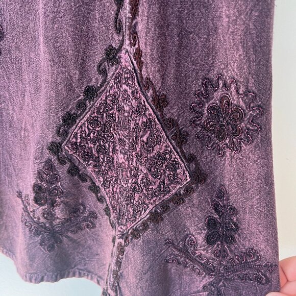 Purple Y2K Patterned Tie-Back mini dress - Picture 4 of 8